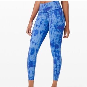 Lululemon Align Leggings Diamond Dye Bright Blue Tie-Dye High-Waist Leggings 4